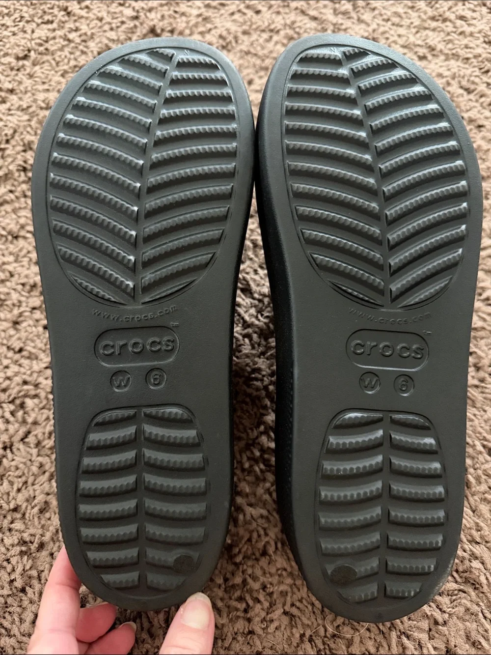 CROCS Black Slide Clogs size 6